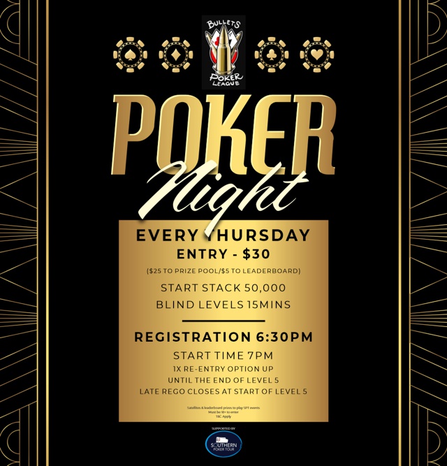 Poker Night Thursdays at the Hotel Crown Victor Harbor